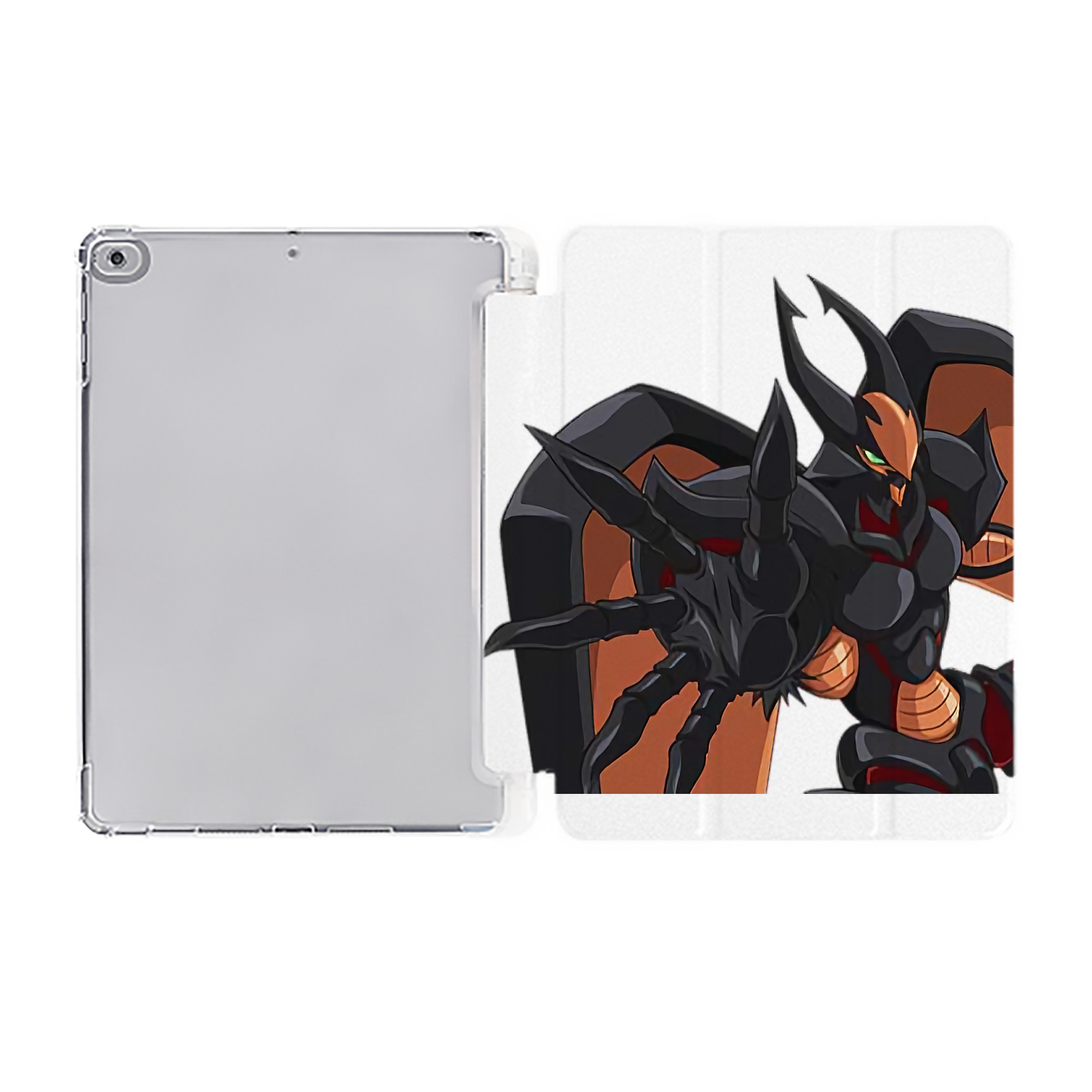 （画像用） 遊☆戯☆王 Yu-Gi-Oh! IPad ケース ペン収納付き 三つ折りスタンド PUレザー×シリコン 対応機種9.5/10.5/10.9インチ